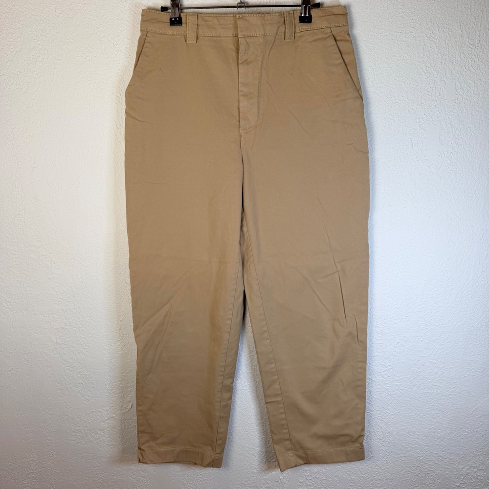 Gap Women's 6 Straight Up Khaki Tan Beige Straight Leg High Rise Chino Pants